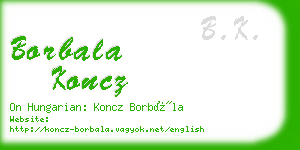 borbala koncz business card